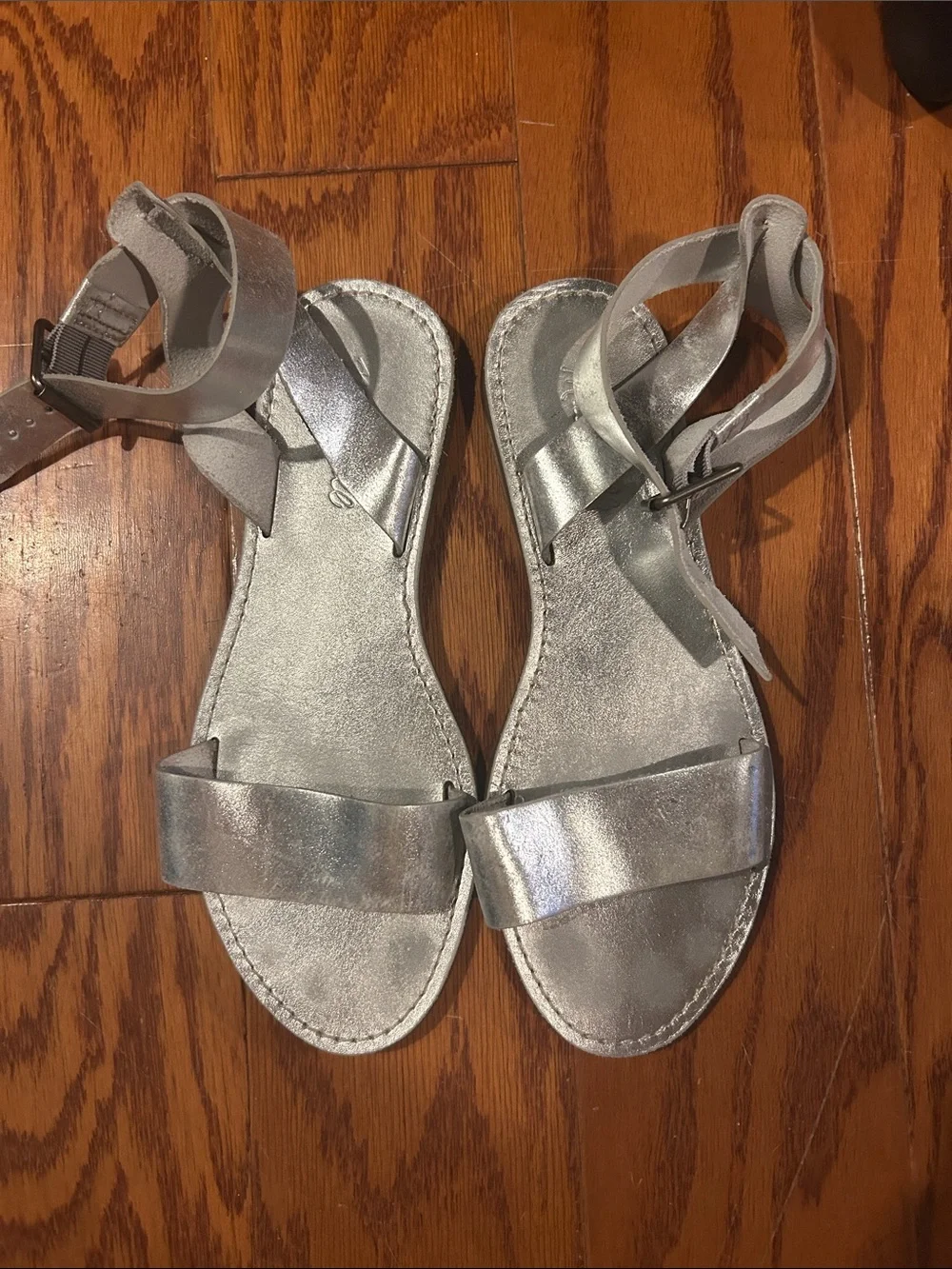 Madewell Silver Leather Sandals